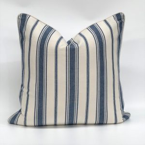 Laura & Kiran Coastal Stripe Navy Cushion