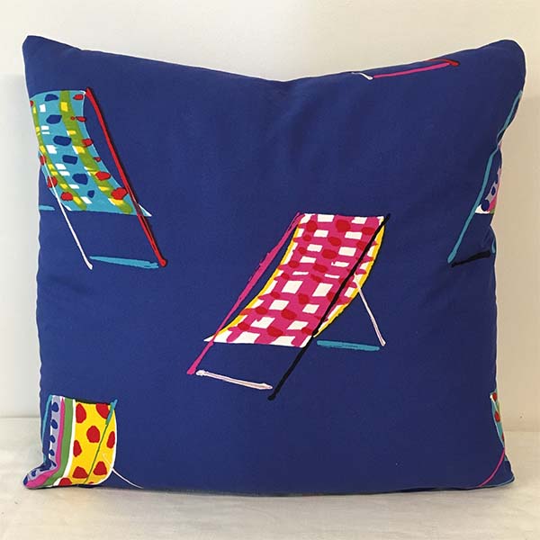 Manor House Collection Alexander Henry Beach Chair Canvas Blue Cushion