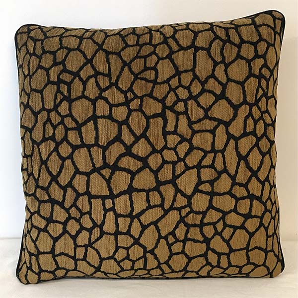 Manor House Collection Cracked Meshed Black Brown Cushion