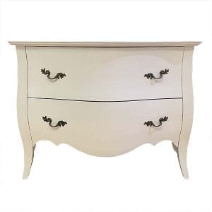 French Chest of Drawers - 2 Drawer - White