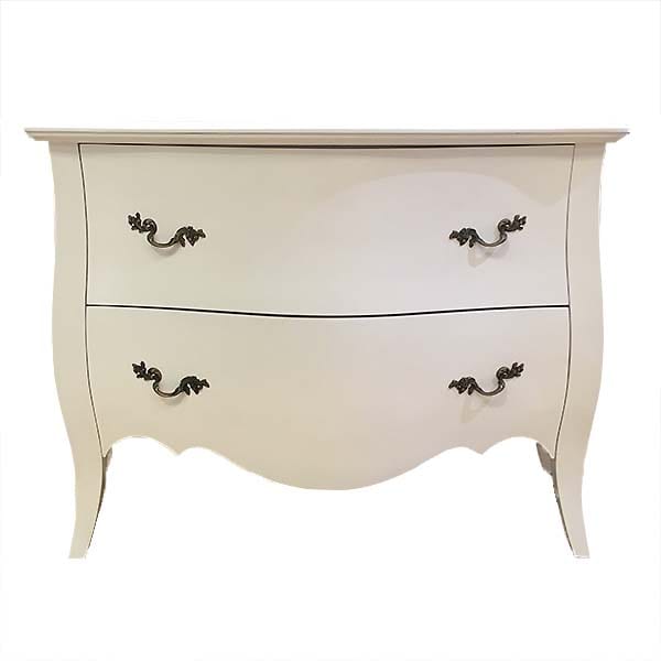 Manor House Collection French Chest of Drawers - 2 Drawer - White