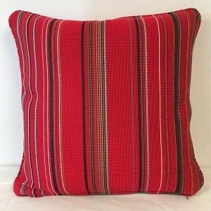 Red Pinned Stripe Cushion
