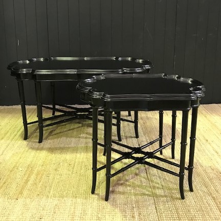 Faux Bamboo Coffee & Side Tables