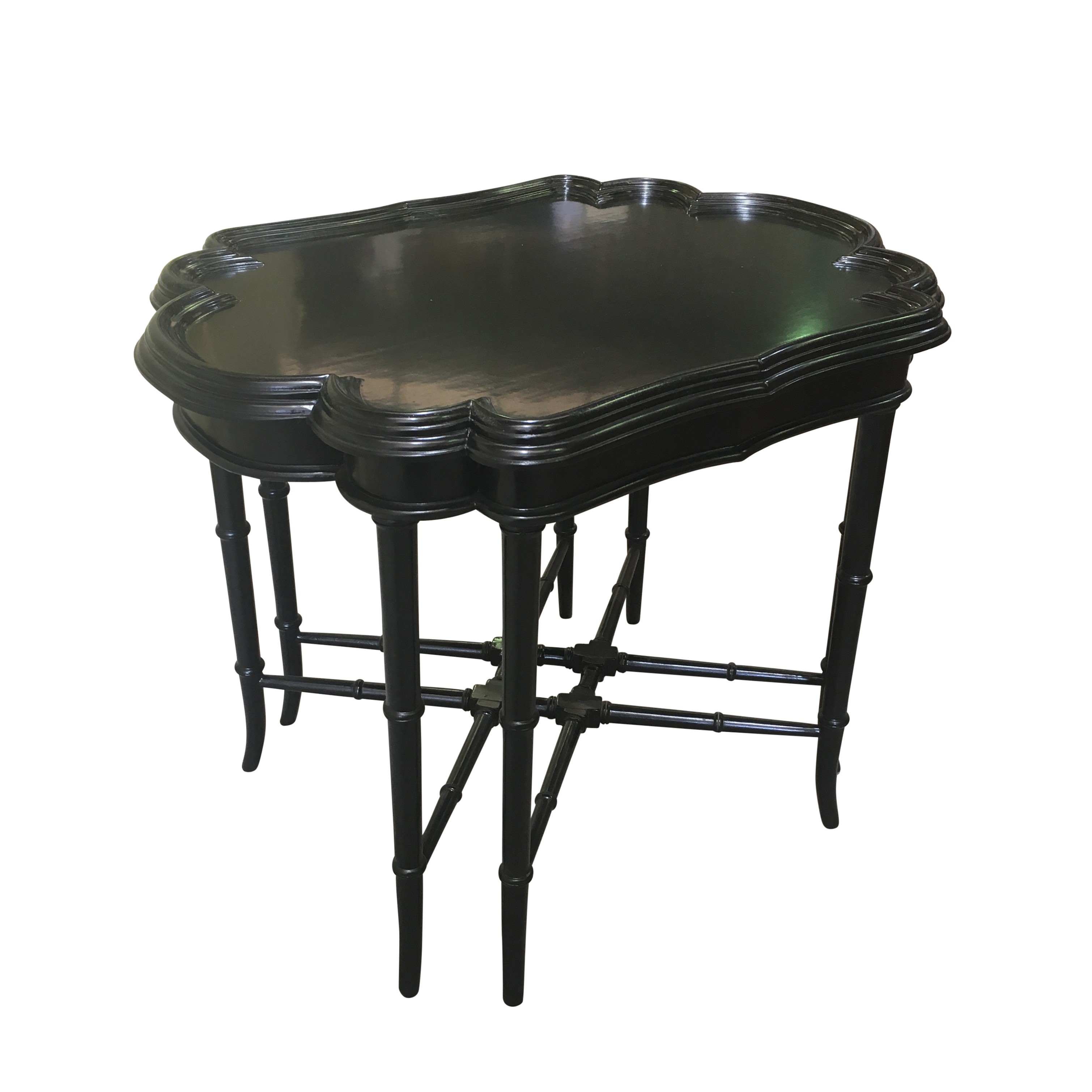 Faux Bamboo Side Table