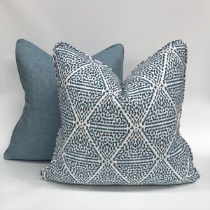 Lacefield Design's Miguel Basketweave Cushion Cover - Col Azure