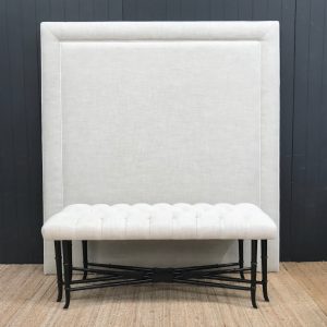 Faux Bamboo Bedend Ottoman